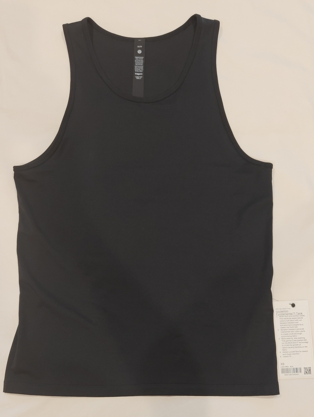 lululemon Fundamental Tank - Mens XS (Black)
